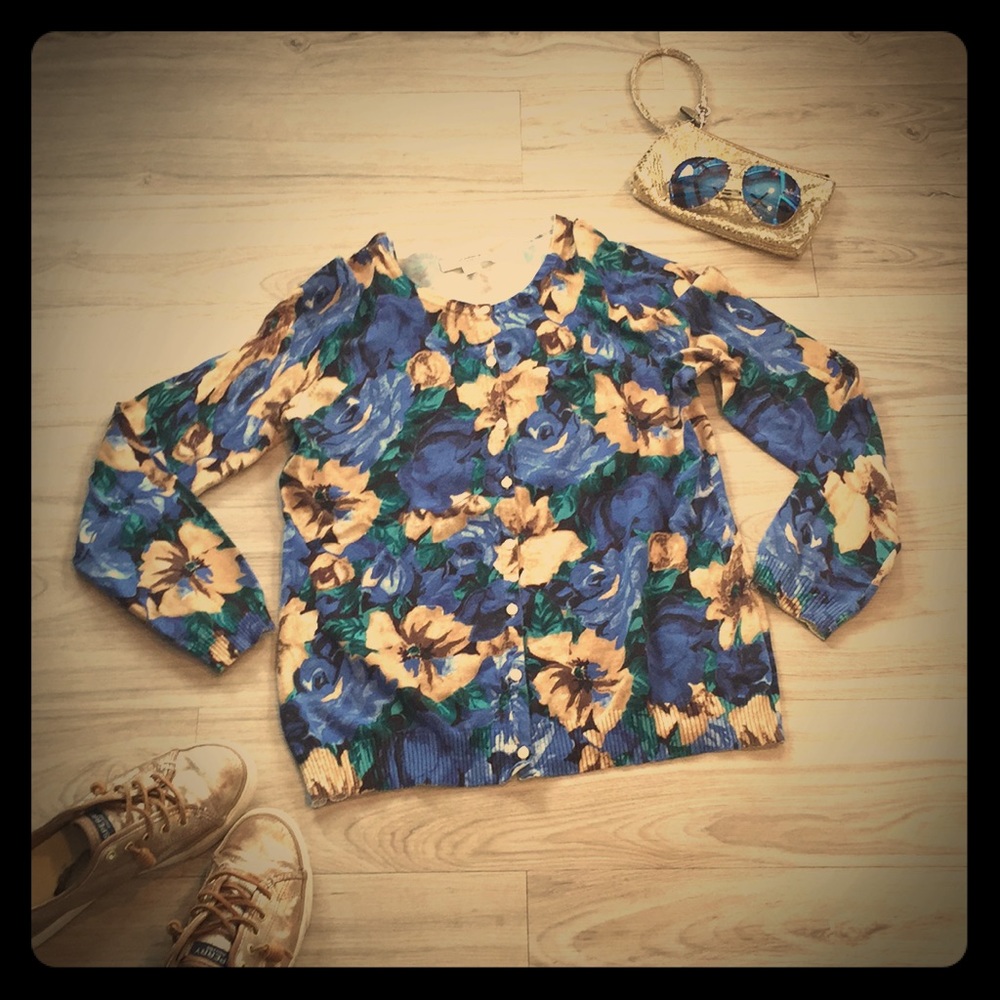 Floral Liz Claiborne Cardigan